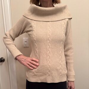 Avalin Cowl Neck Sweater Cream Size M